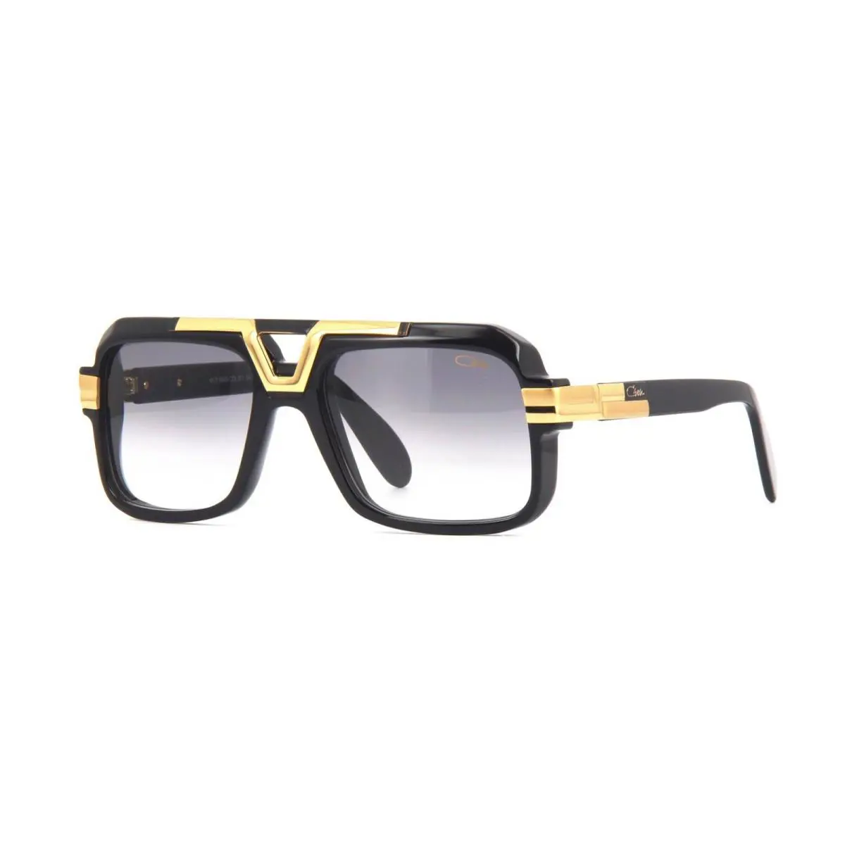 Cazal Legends 664/3 Black 18K Gold/grey Gradient 001 Sunglasses - Frame: Black 18K Gold, Lens: Grey Gradient