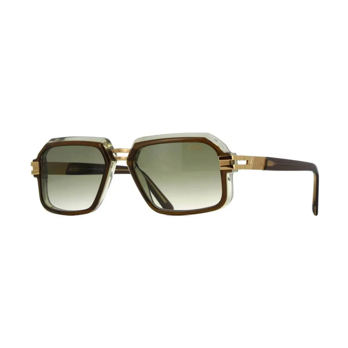 Cazal 6004/3 Crystal Green Olive/green Brown Shaded 016 Sunglasses