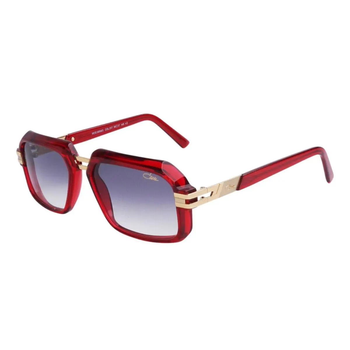 6004-3 Crystal Red Gold/grey Shaded 017 Sunglasses by Cazal