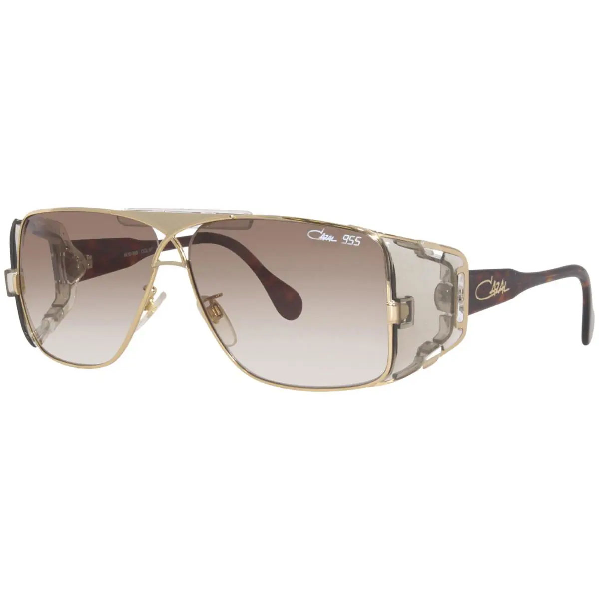 Cazal Legends Men`s 955 097 Havana/gold Full Rim Rectangular Sunglasses 63mm - Frame: Brown, Lens: Brown