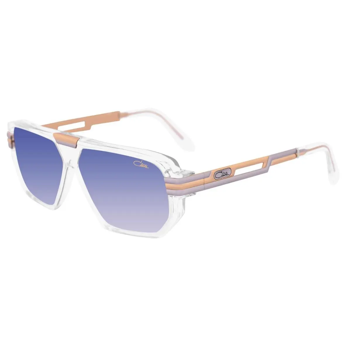 8045 Crystel Silver Gold/blue Shaded 002 Sunglasses by Cazal