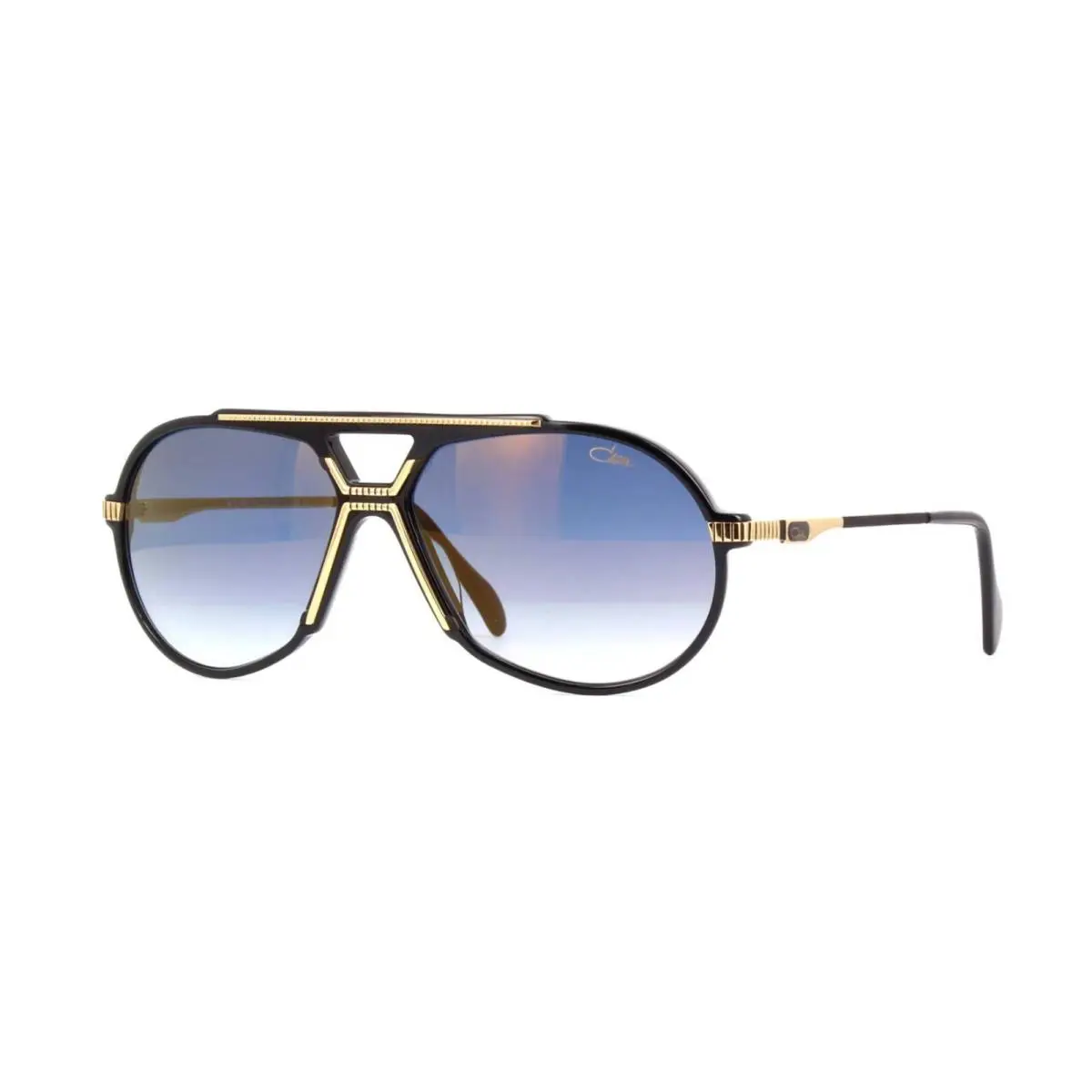 Cazal Legends 888 Black Gold/blue Silver Shaded Mirrored 001 Sunglasses - Frame: Black Gold, Lens: Blue Silver Shaded Mirrored