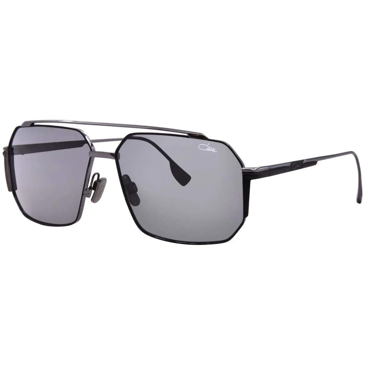 Cazal 755 003 Sunglasses Titanium Men`s Black/gunmetal/grey Square Shape 63mm