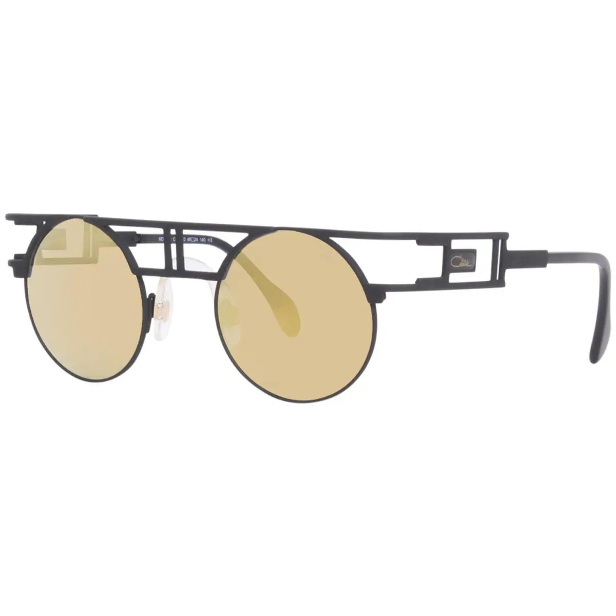 Legends 958 010 Sunglasses Men`s Black/grey/gold Mirror Round Shape 46mm by Cazal