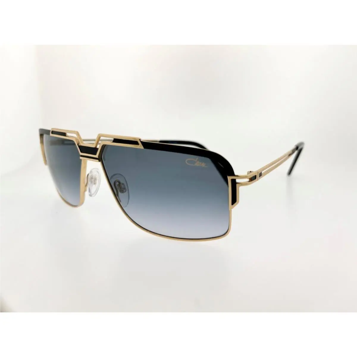 Cazal Sunglasses 9103 001 61MM Black Gold Frame with Grey Gradient Lenses