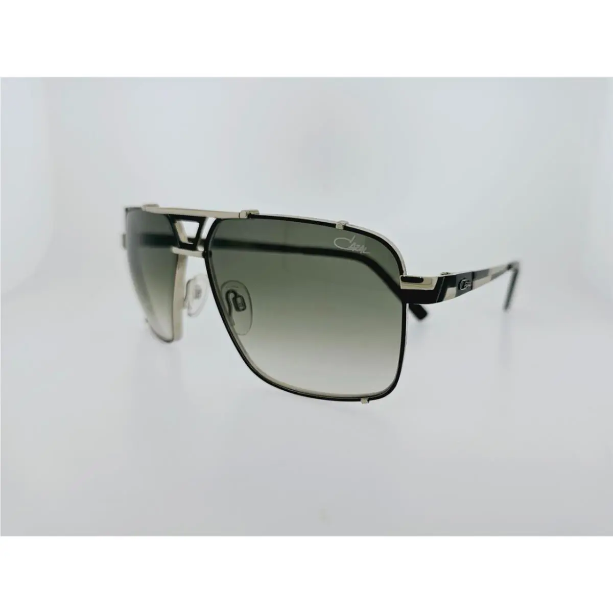 Cazal Sunglasses 9099 002 59MM Matte Black Silver Frame Grey Gradient Lenses