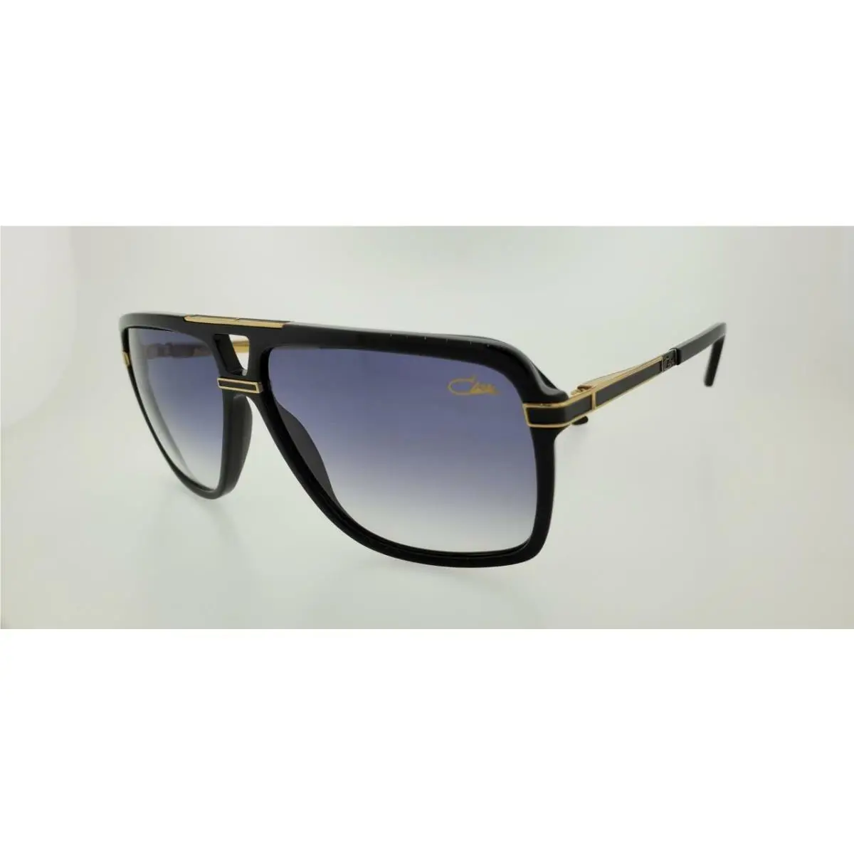 Cazal Sunglasses 6018 001 58MM Black Gold Frame with Grey Gradient Lenses