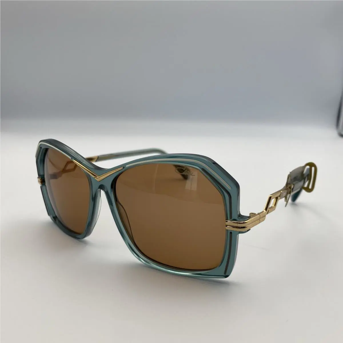 Cazal Sunglasses 8510 004 58 14 135 Teal and Gold Brown Lens