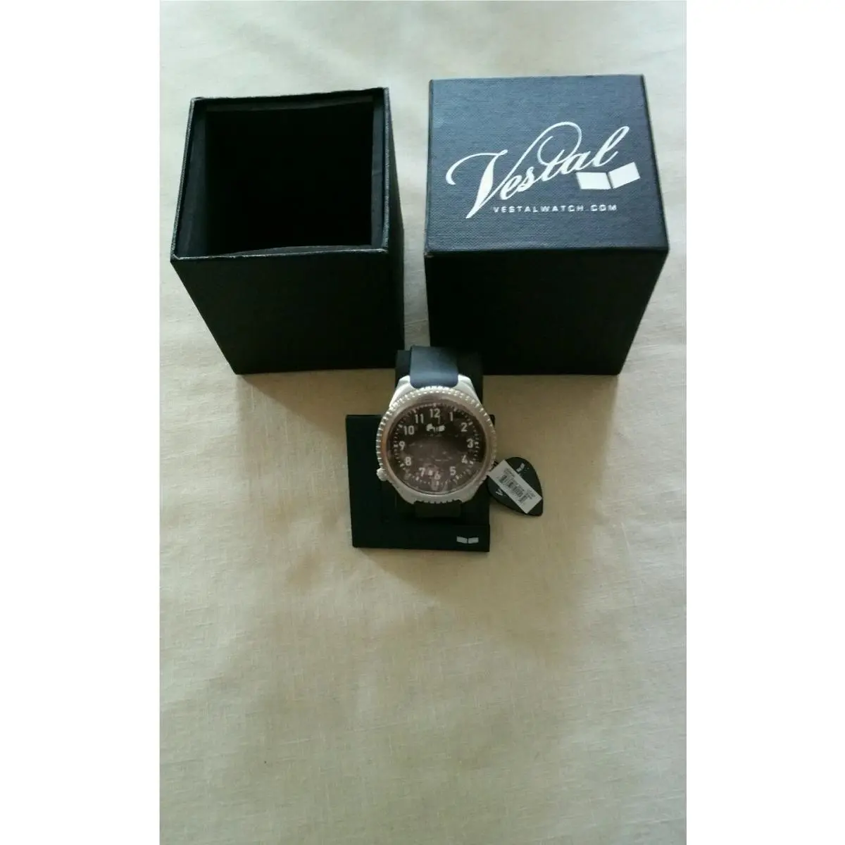 Awesome Large  Utilitarian Watch Black Silver by Vestal