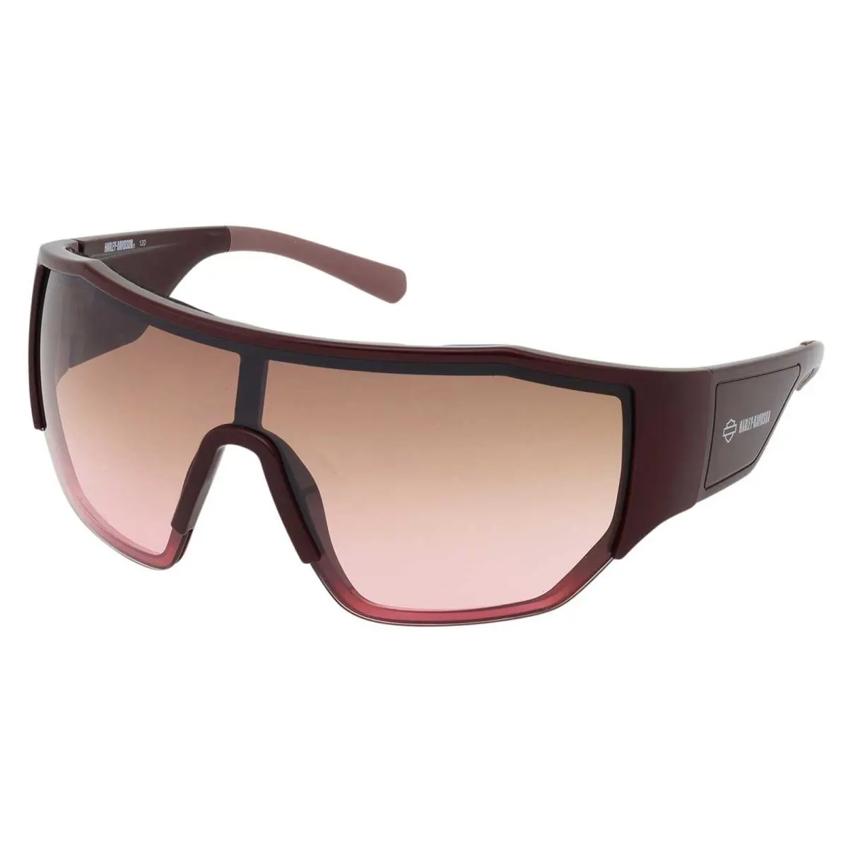Harley-davidson Men`s Fixed Foam Riding Sunglasses Brown to Pink Gradient Lens - Frame: Red, Lens: Pink