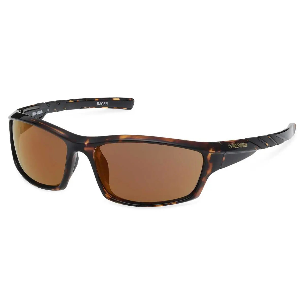 Harley-davidson Women`s Racer Square Sunglasses Dark Havana Plastic Frames - Frame: Brown, Lens: Brown