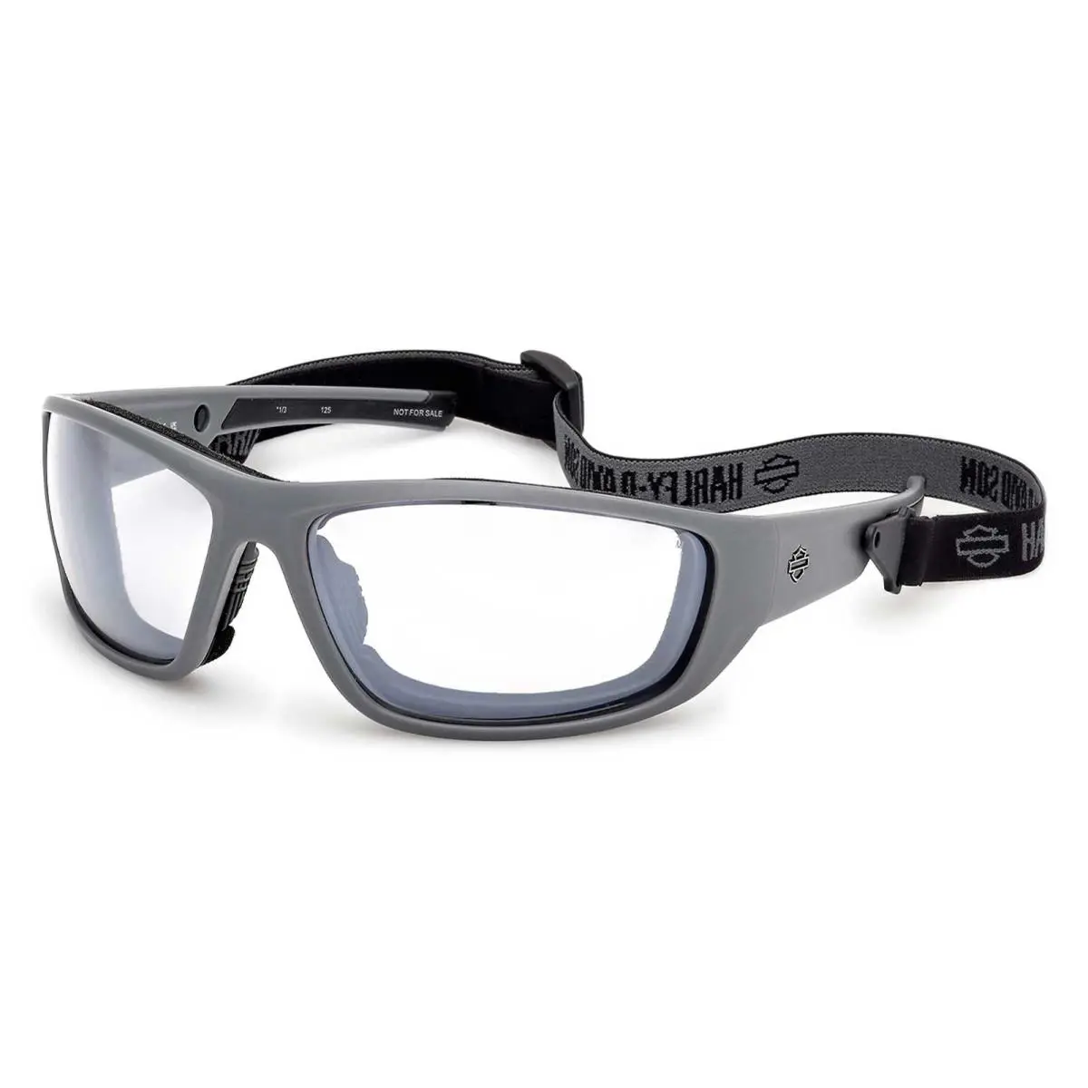 Harley-davidson Men`s Blaze Ace XL Sunglasses w/ Headstrap Silver Mirror Lens