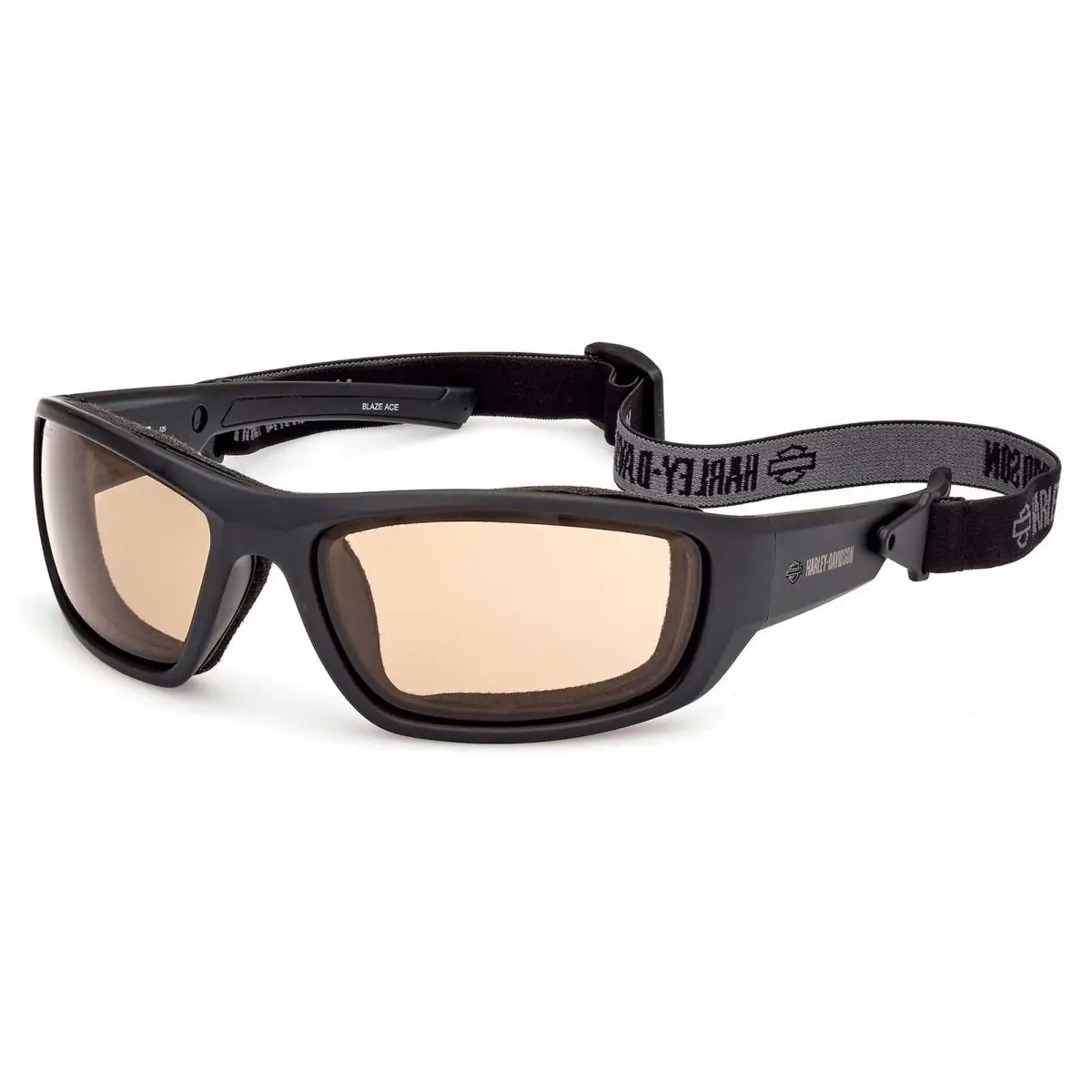 Harley-davidson Blaze Ace Light-adjusting Amber Riding Sunglasses W/ Headstrap