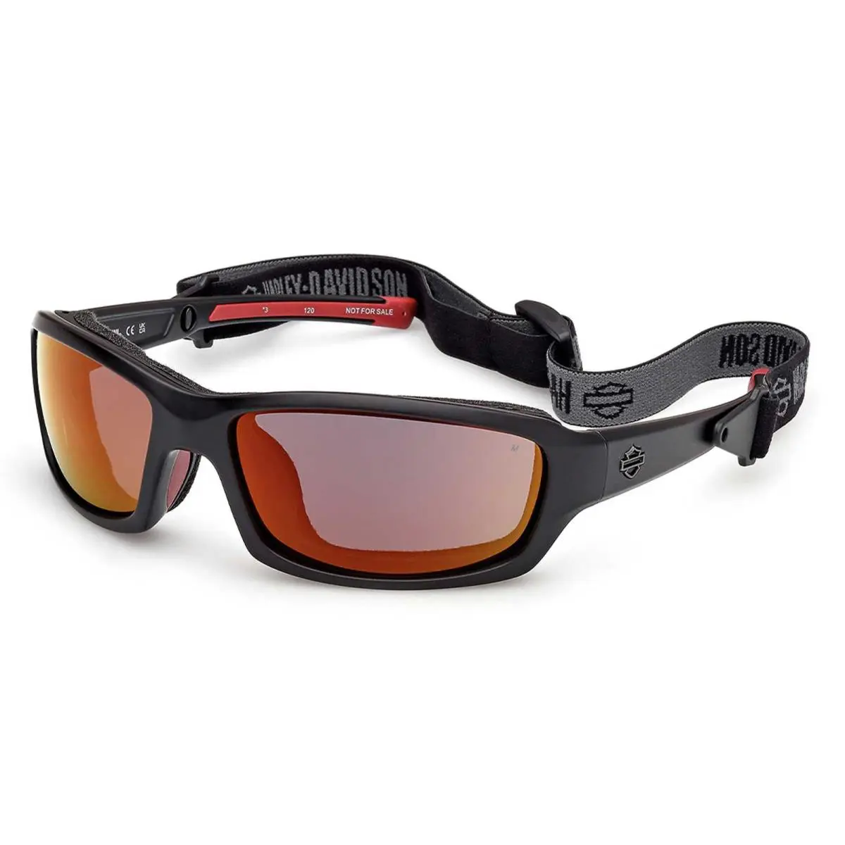 Harley-davidson Men`s Gym Time 2.0 Sunglasses w/ Headstrap Red Mirror Lenses