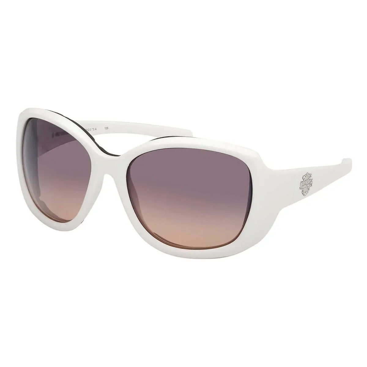 Harley-davidson Women`s Lightning Ride White Sunglasses Smoke to Peach Lens