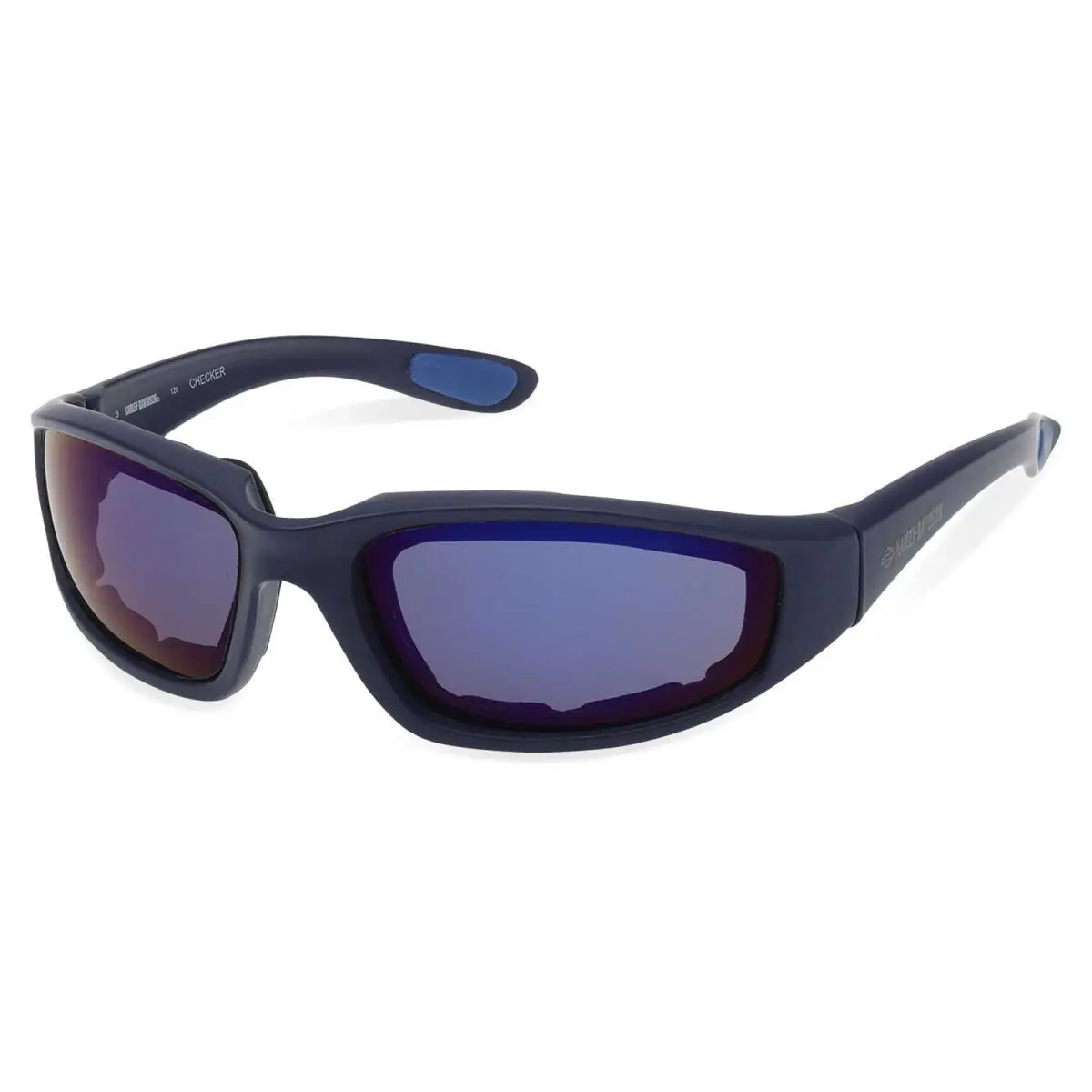 Harley-davidson Men`s Checker Square Sunglasses Matte Blue Plastic Frames