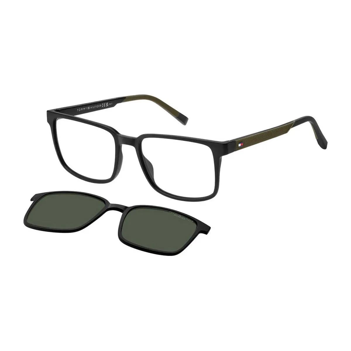 Tommy Hilfiger TH 2145/CS Sunglasses Male Black Green 55mm