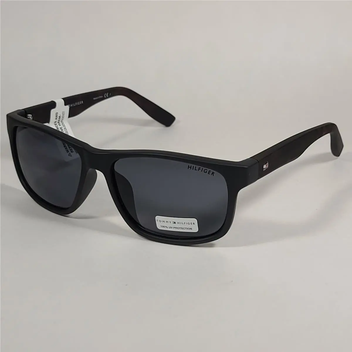 Tommy Hilfiger Men`s 59mm Black Frame Gray Lens Designer Sunglasses MP OM347