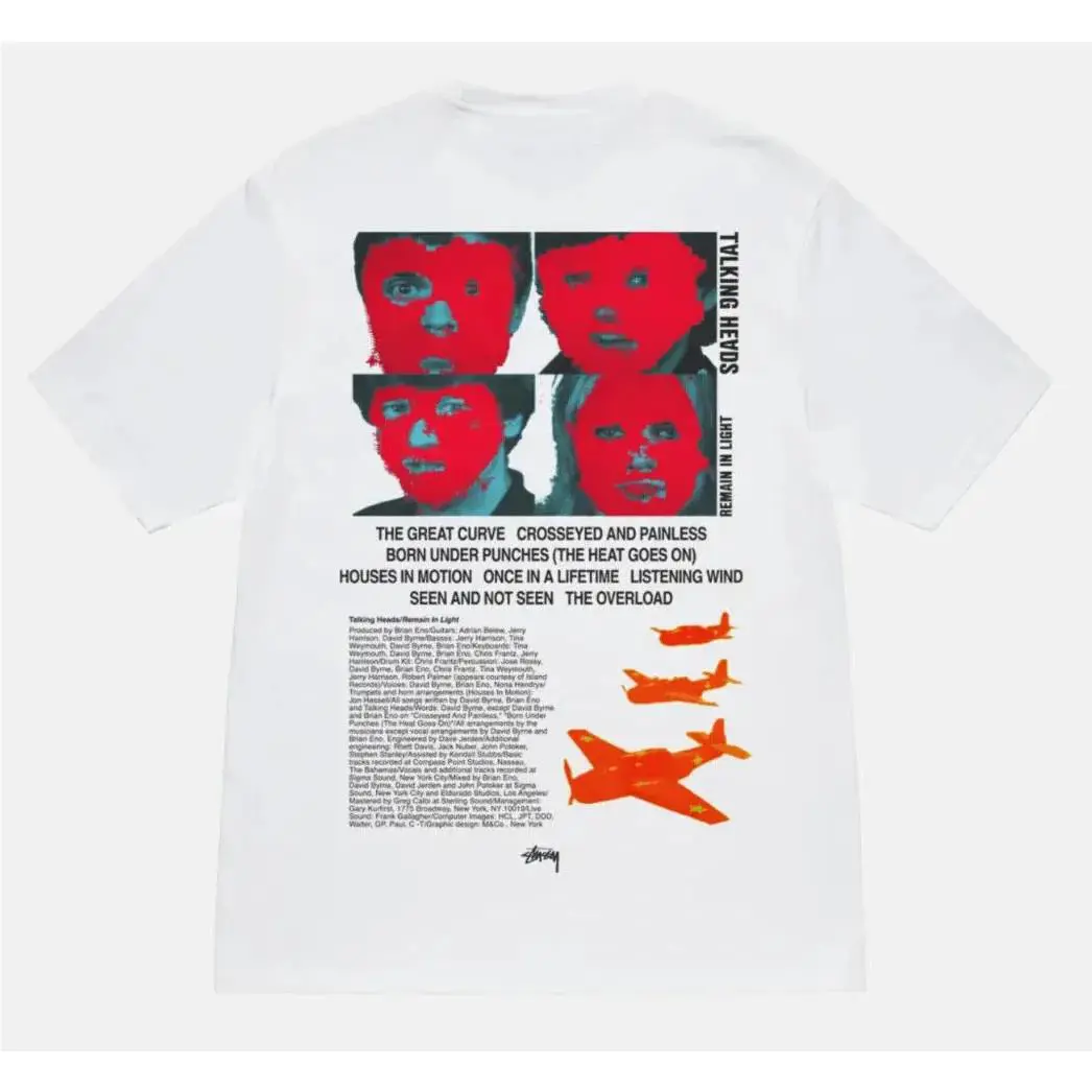Stussy x Talking Heads Remain in Light Tee T-shirt White