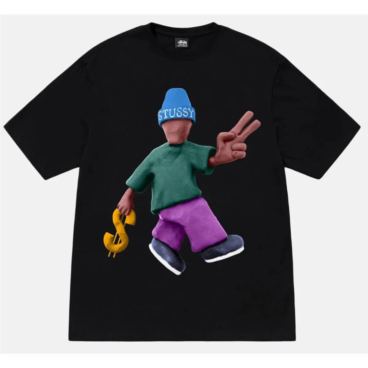 Stussy Peace Prosperity Tee T-shirt Black