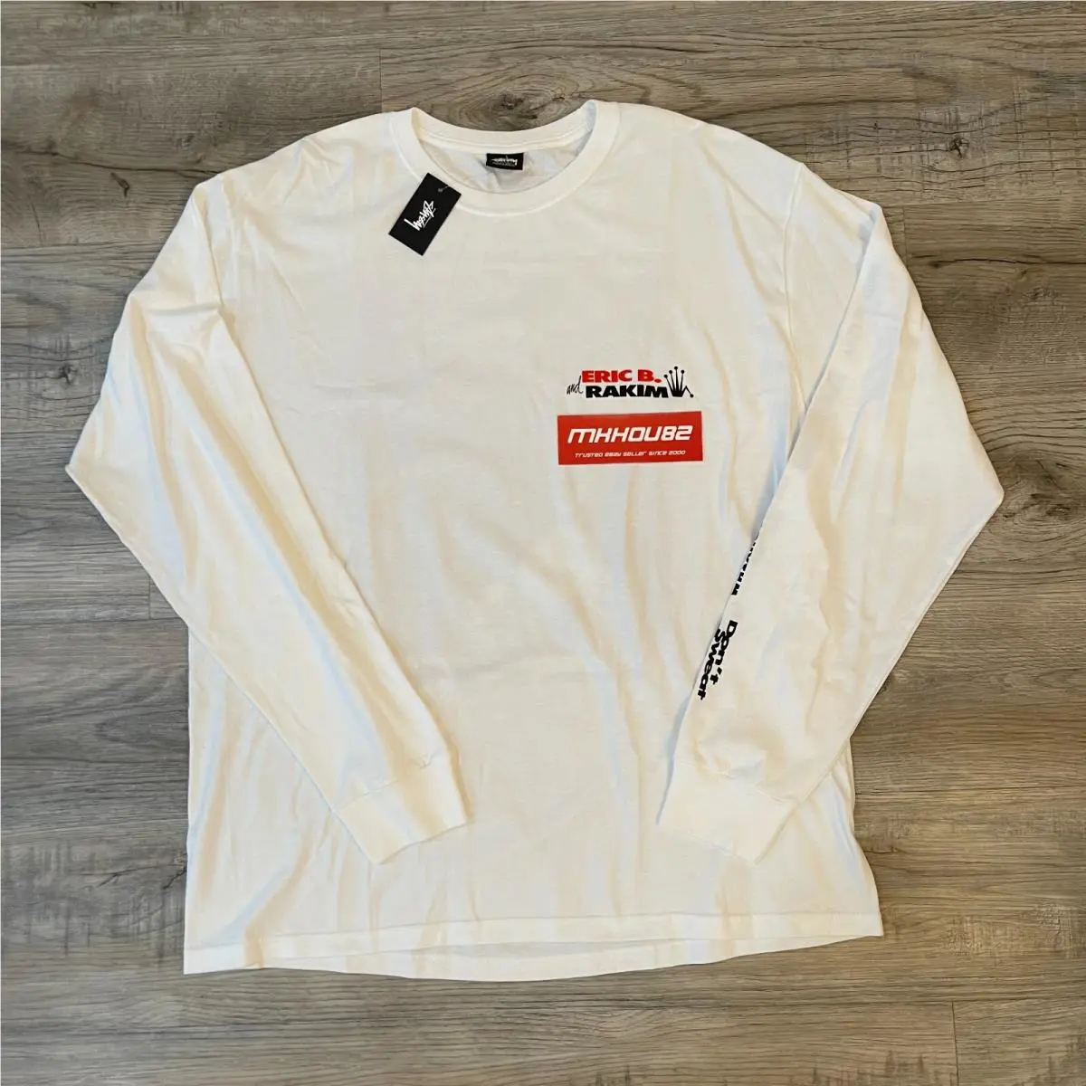 Stussy  clothing - Stussy Eric B and Rakim Move The Crowd L/S Tee - White (UPC: 191043516433) 1