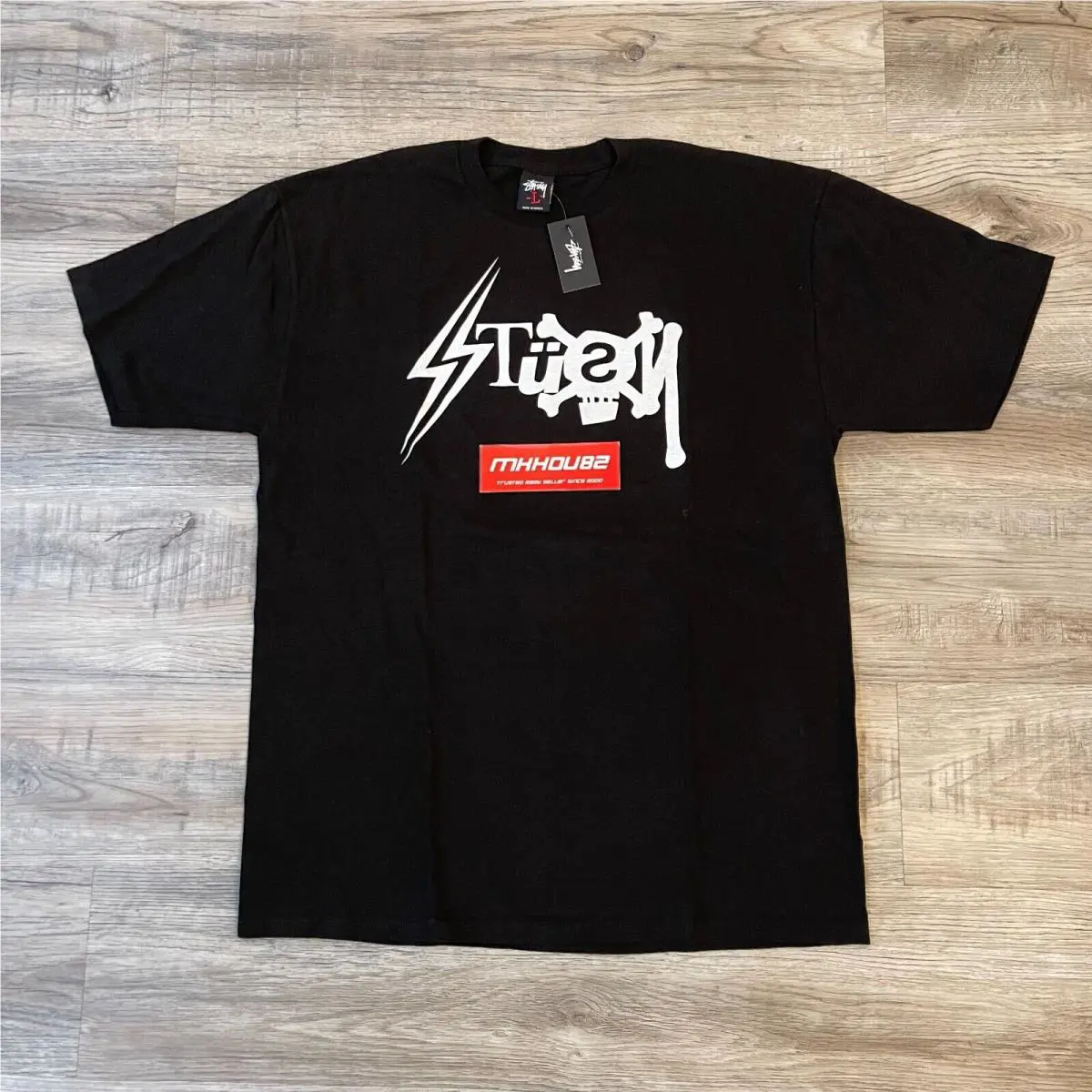 Vintage Stussy Kappa Sigma Skull Tee T-shirt Black Size L