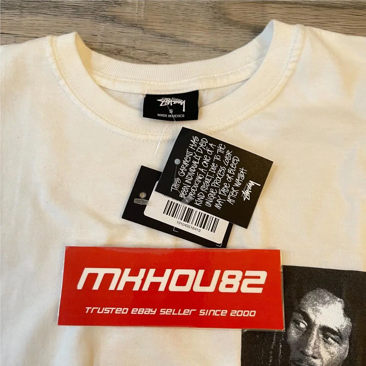 Stussy  clothing - Stussy Bob Marley Collaboration 2018 L/S Tee - White (UPC: 191043516419) 7