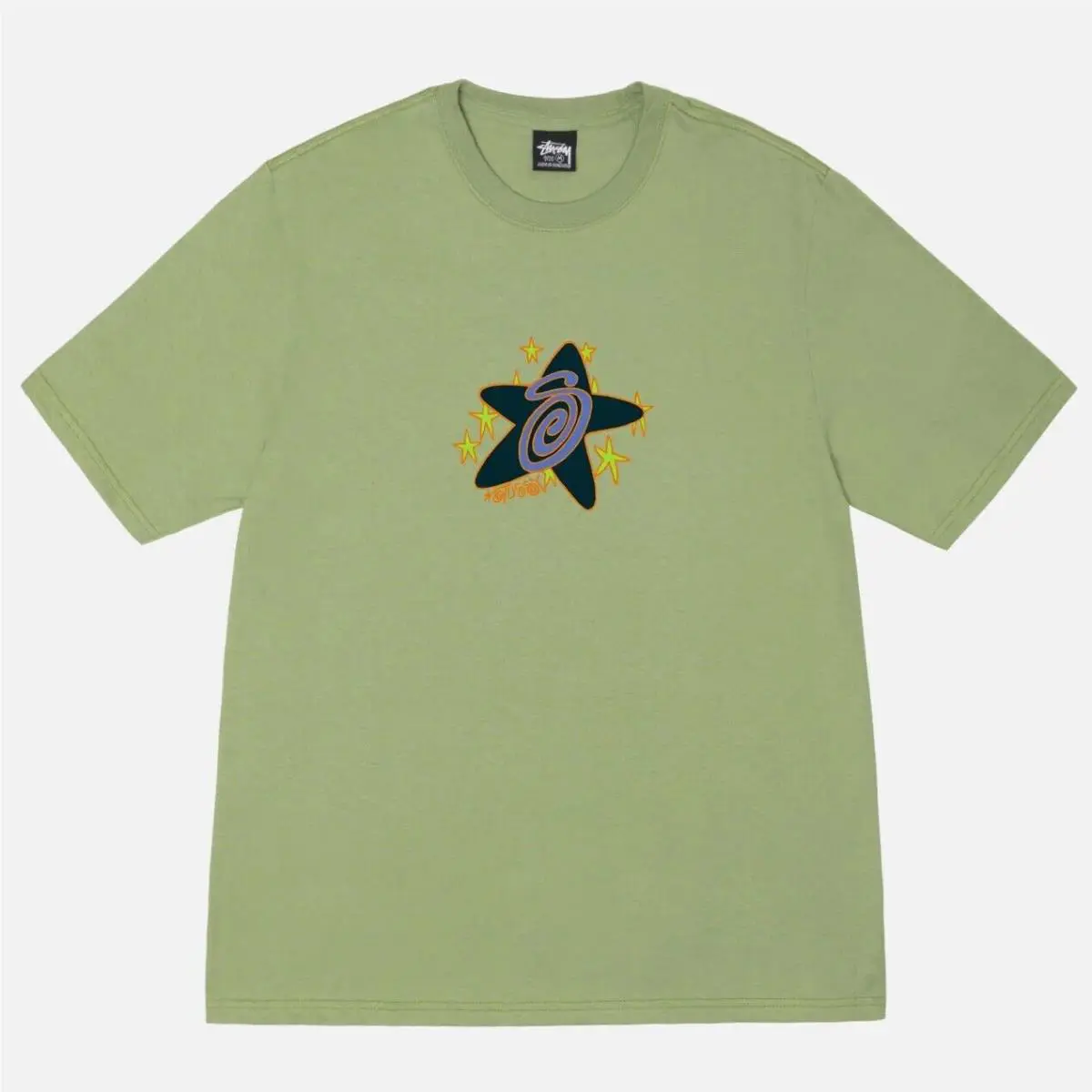 Stussy Galaxy Logo Tee T-shirt Moss Green L Large