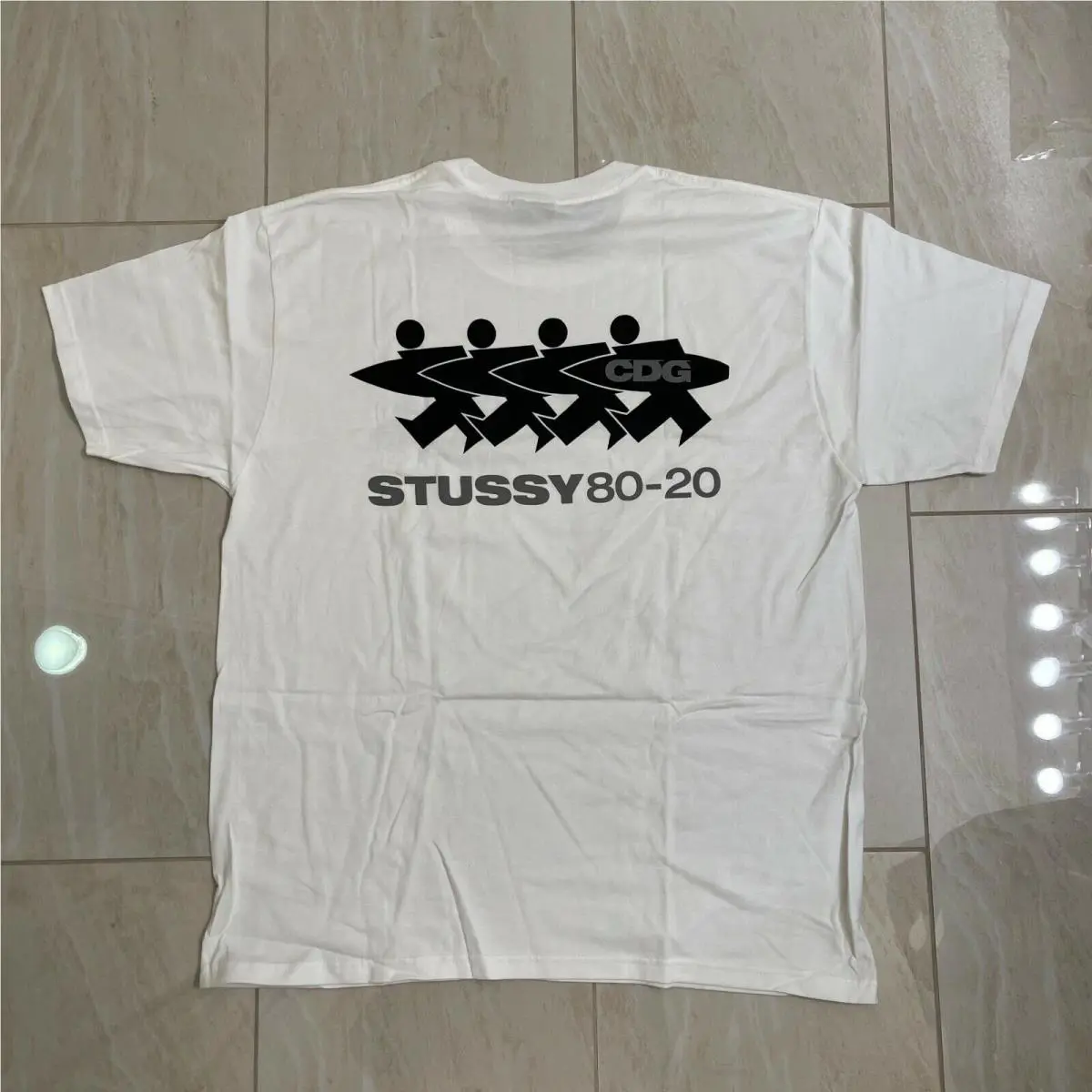 Stussy x Comme Des Gar Ons Cdg Surfman Tee T-shirt White Size Large L