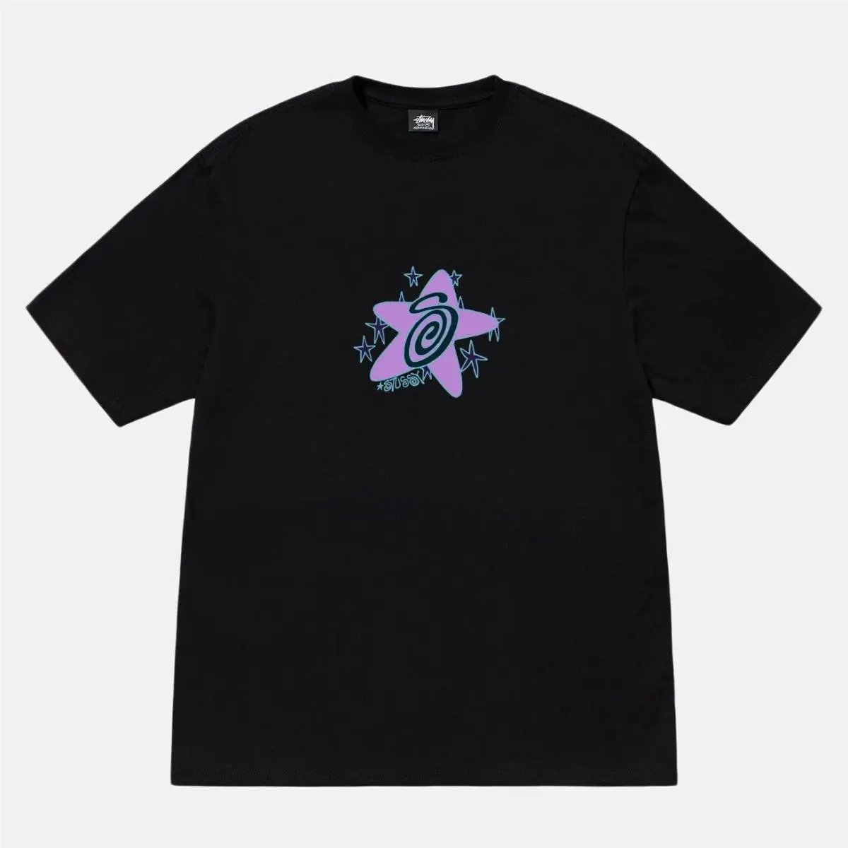 Stussy Galaxy Logo Tee T-shirt Black L Large