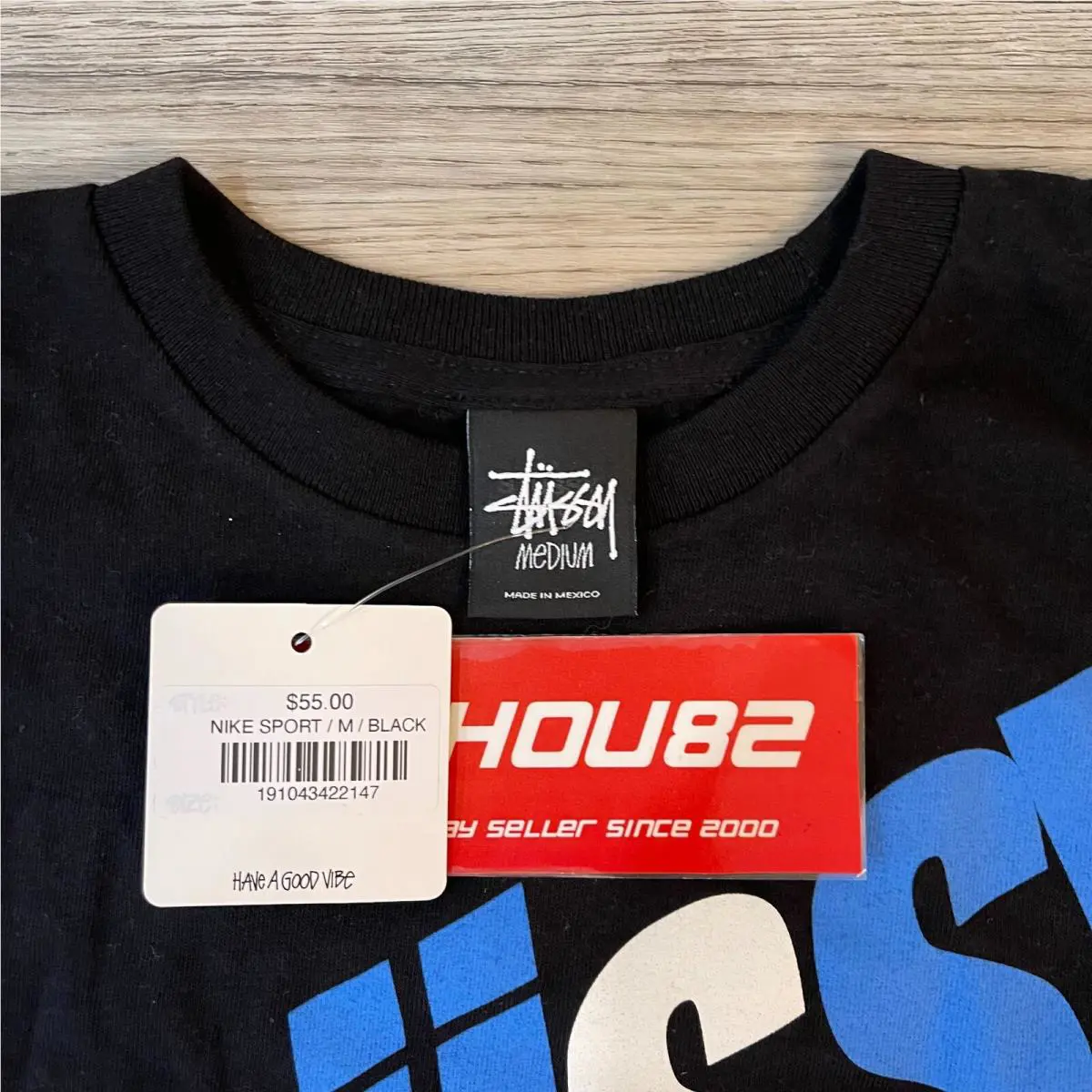 Stussy  clothing - Stussy x Nike Sport Tee - Black (UPC: 191043422147) 2