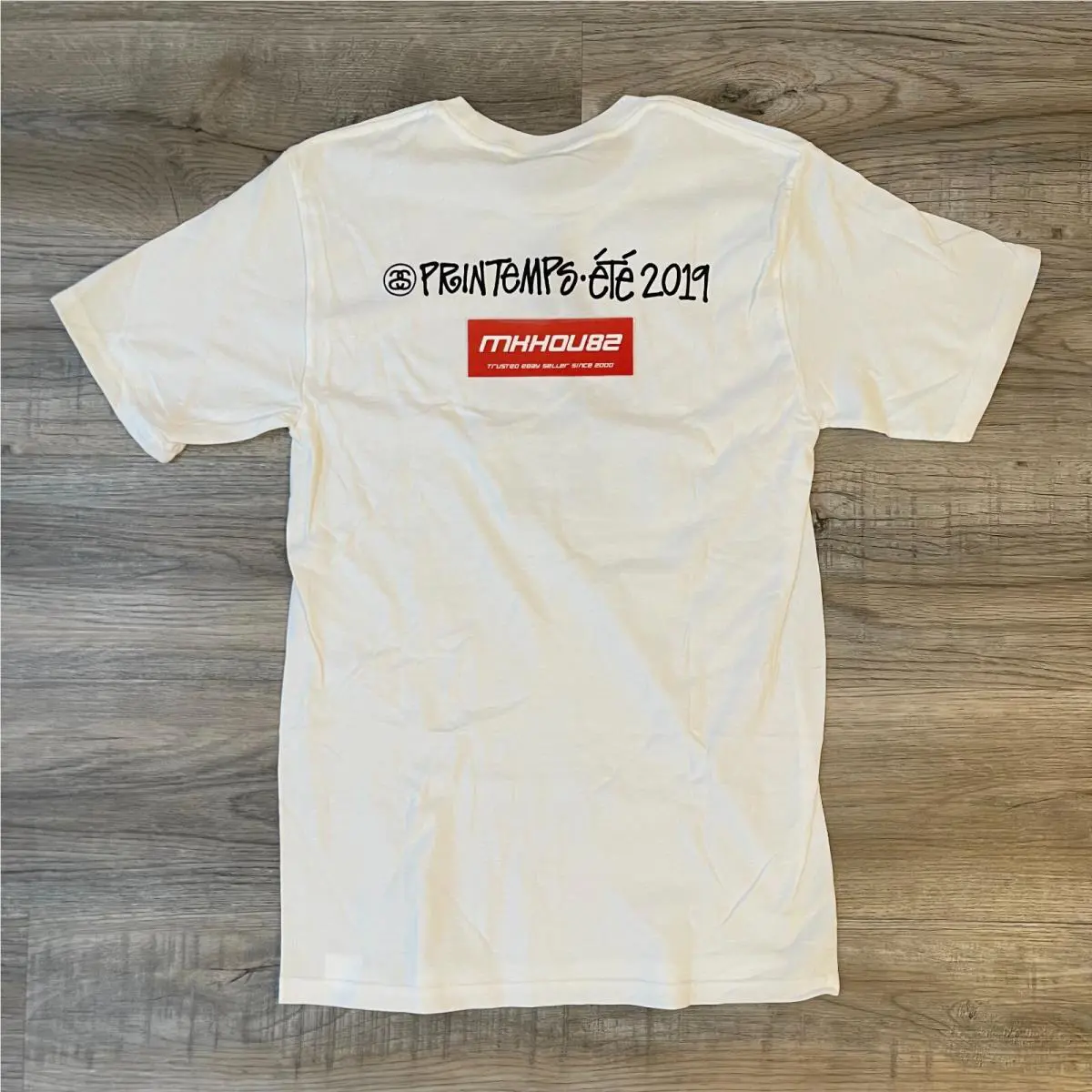 Stussy  clothing - Stussy Printemps Ete 2019 Karl Lagerfeld Memorial Tee - White (UPC: 191043516877) 1