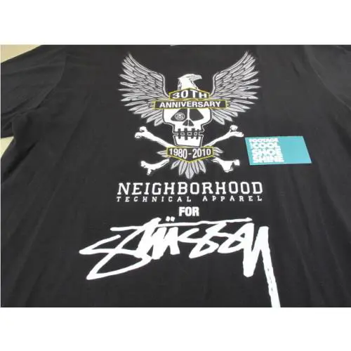 Neighborhood x Stussy 30TH Anniversary Tee Shirt Black Xxx Japan Nbhd JP XL