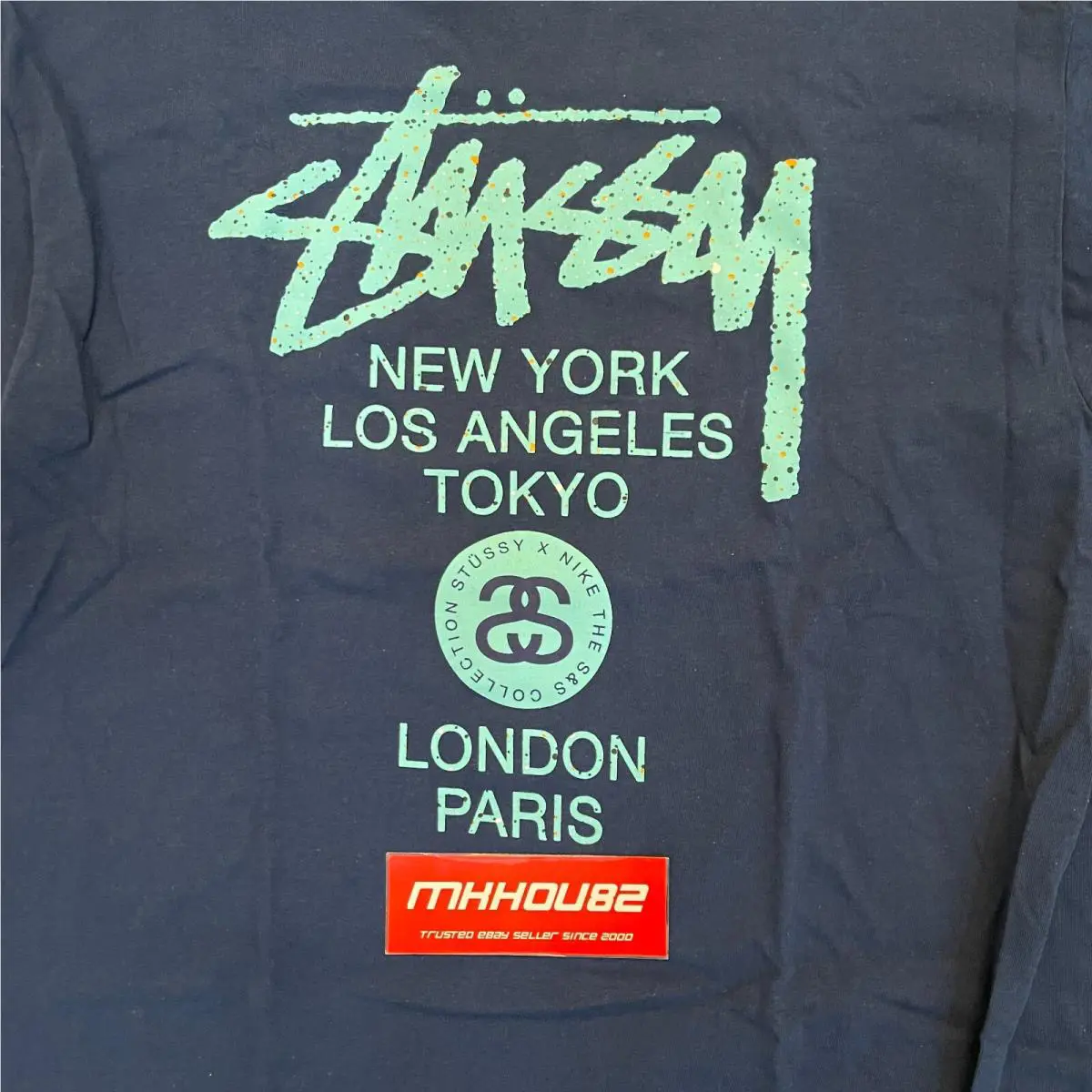 Stussy  clothing - New Stussy x Nike World Tour Tee - Black (UPC: 195292185761) 1