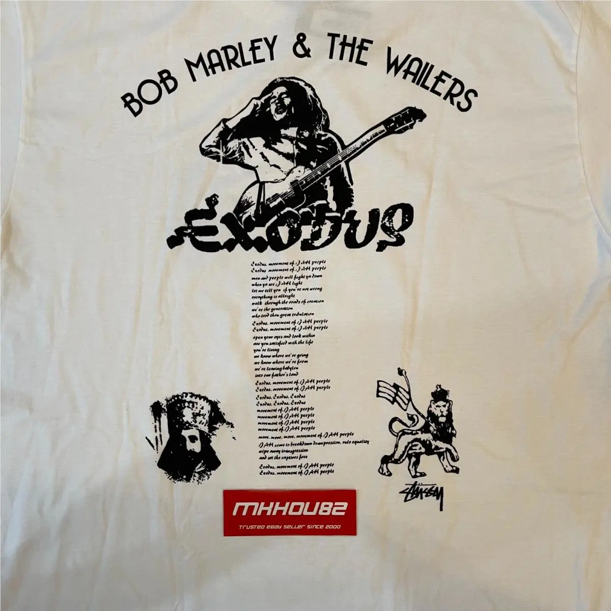 Stussy  clothing - Stussy Exodus Bob Marley Tee - White (UPC: 191043516907) 0