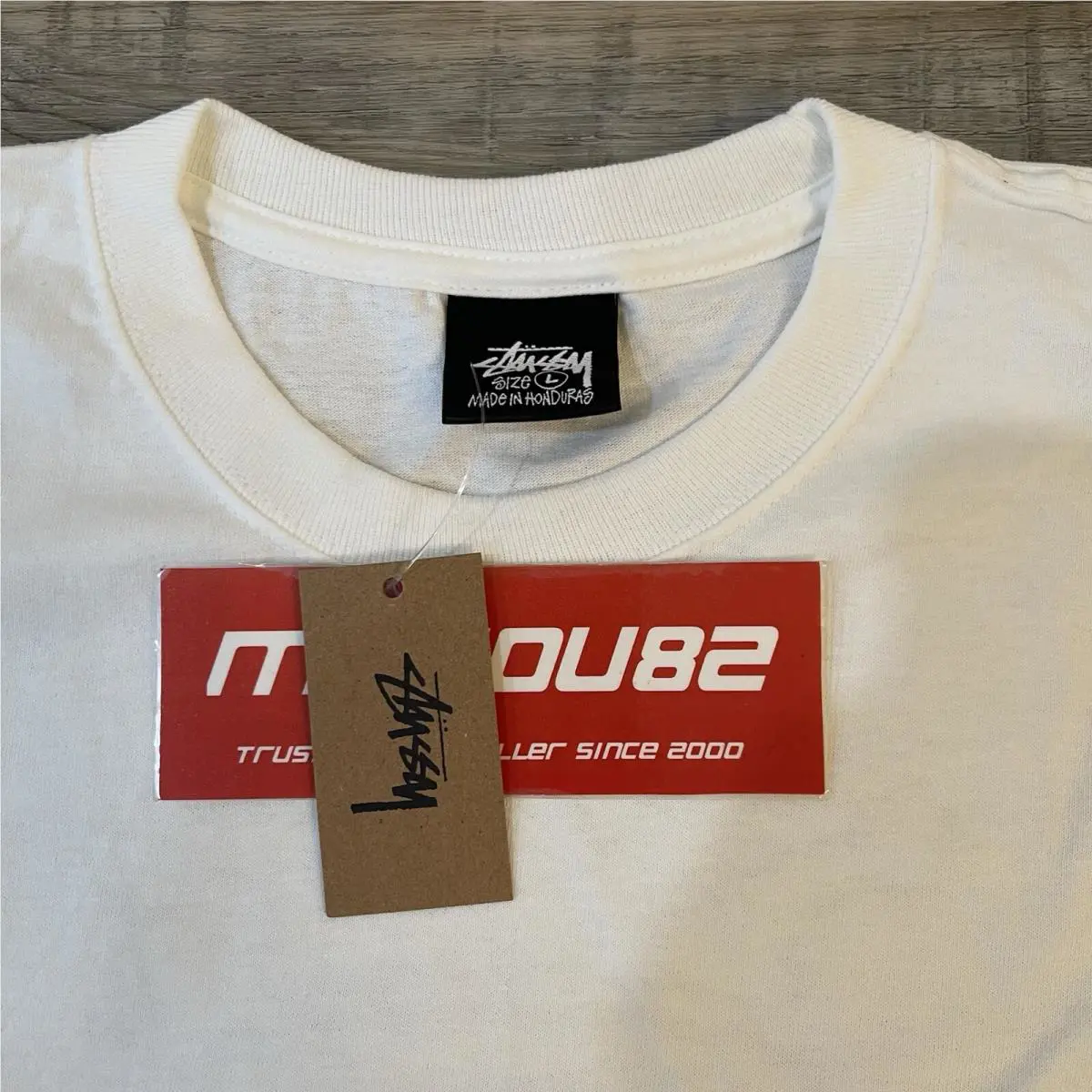Stussy  clothing - Stussy Gear Banner Tee - Gear Banner Tee - White (UPC: 195292190727) 3