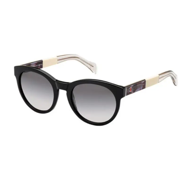 TH1291S Sunglasses Black Havana with EU Gray Gradient Lens 52 mm by Tommy Hilfiger