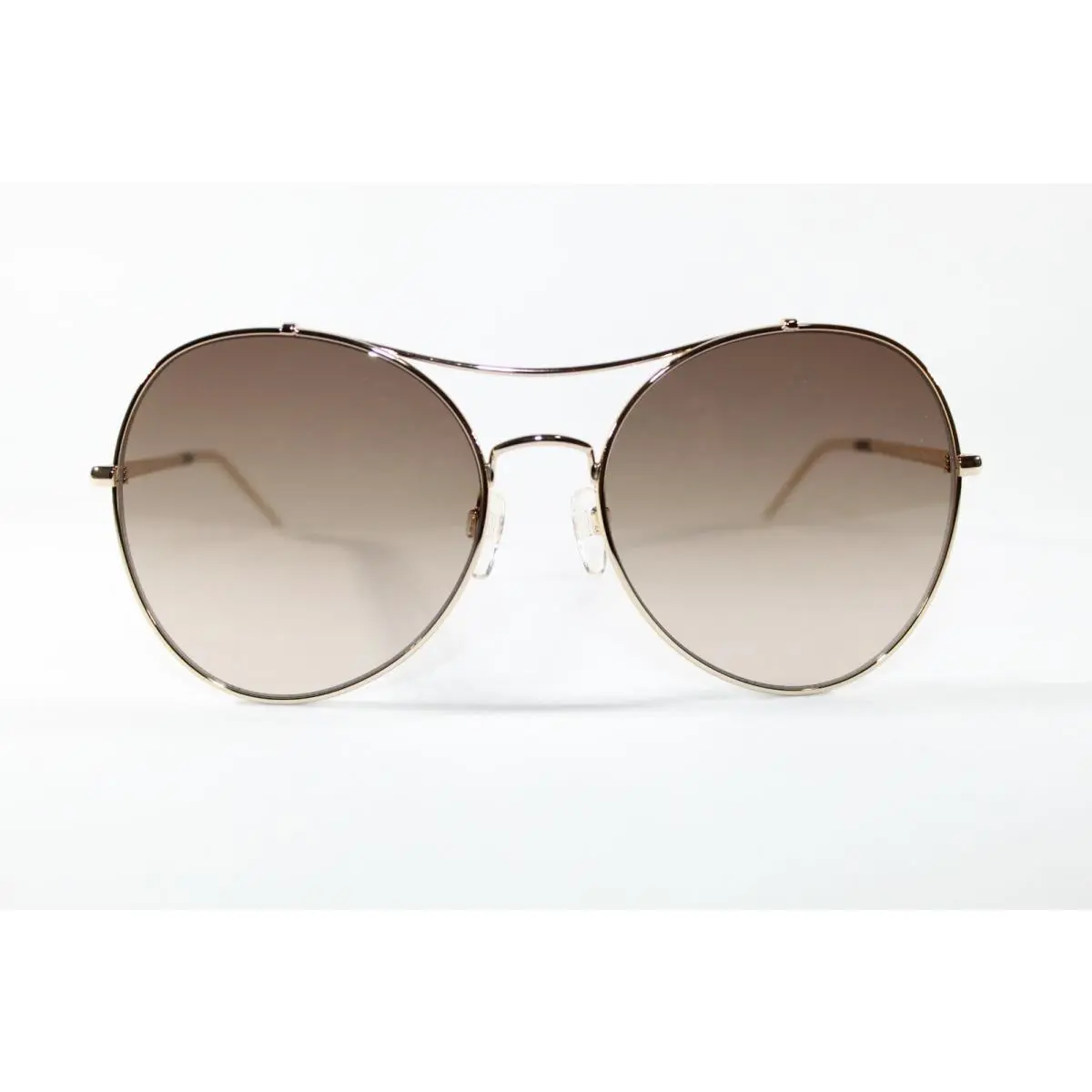 Women`s Gold Stainless Steel Round Sunglasses - TH1668S 001Q HA by Tommy Hilfiger