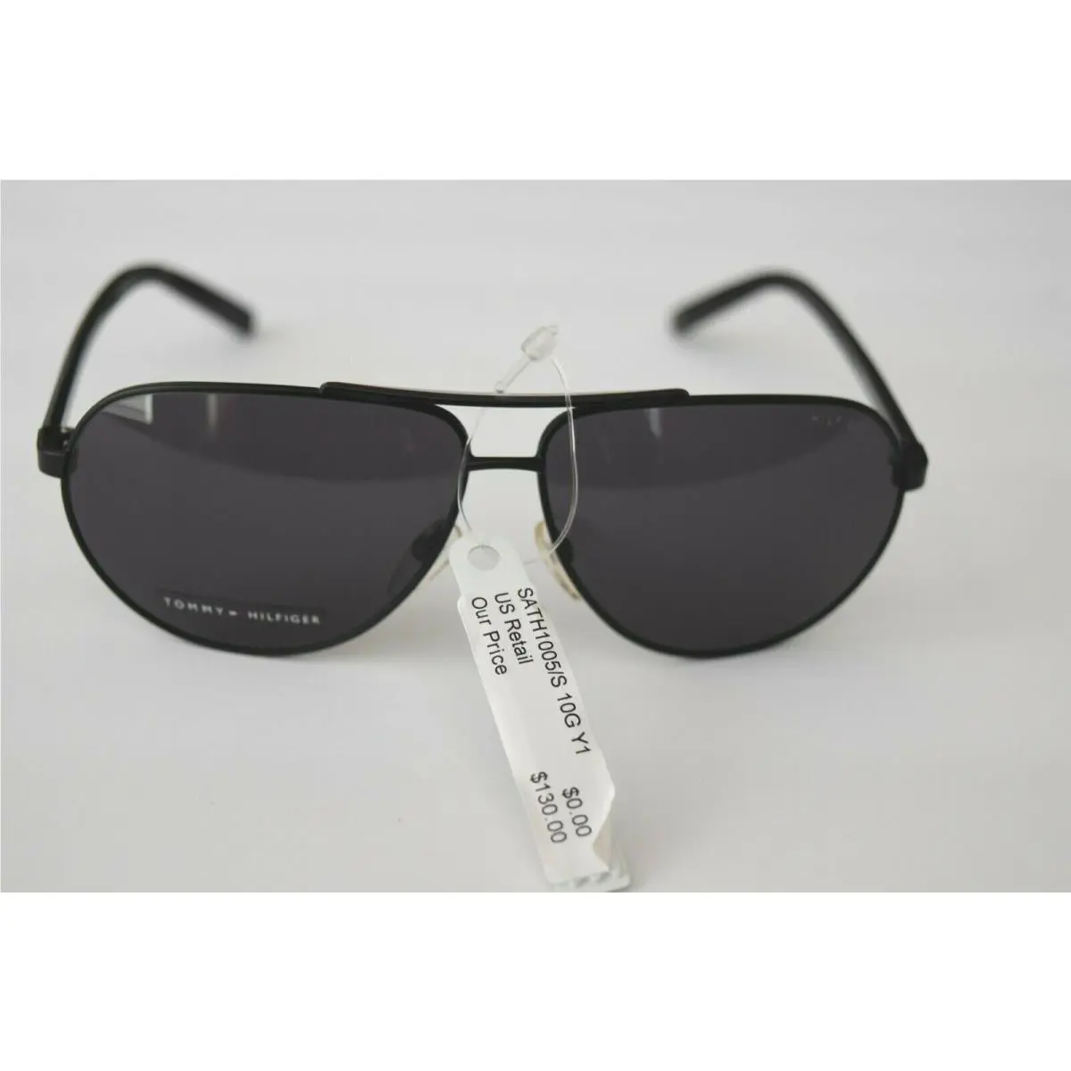 Tommy Hilfiger Aviator Black Polarized TH1005/S 10GY1 61mm Sunglasses