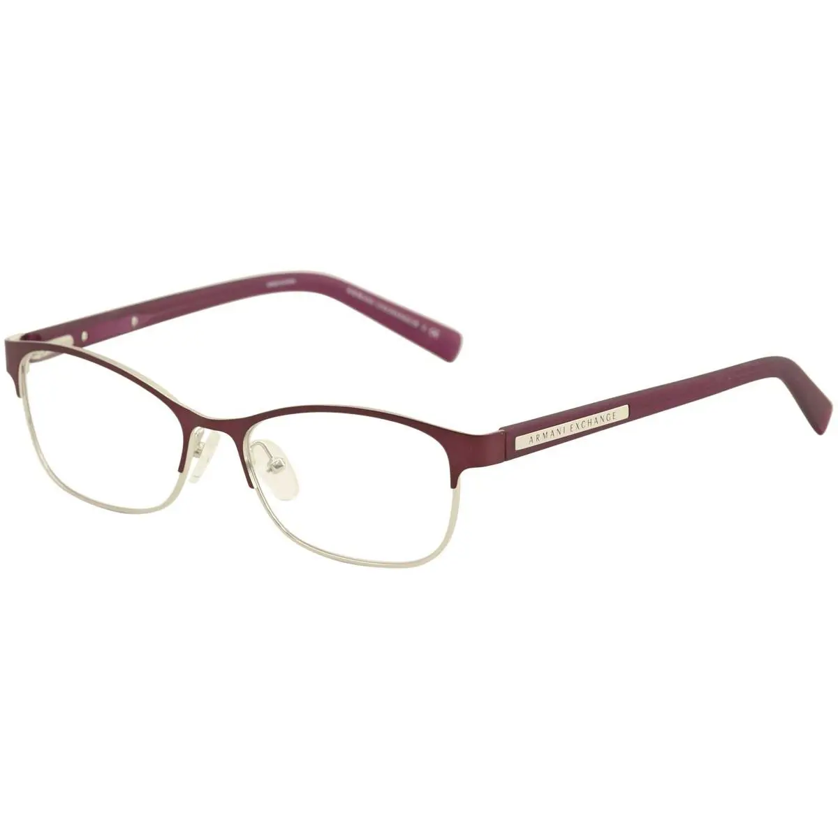 Armani Exchange Eyeglasses AX1010 AX/1010 6050 Satin Berry Optical Frame 53mm
