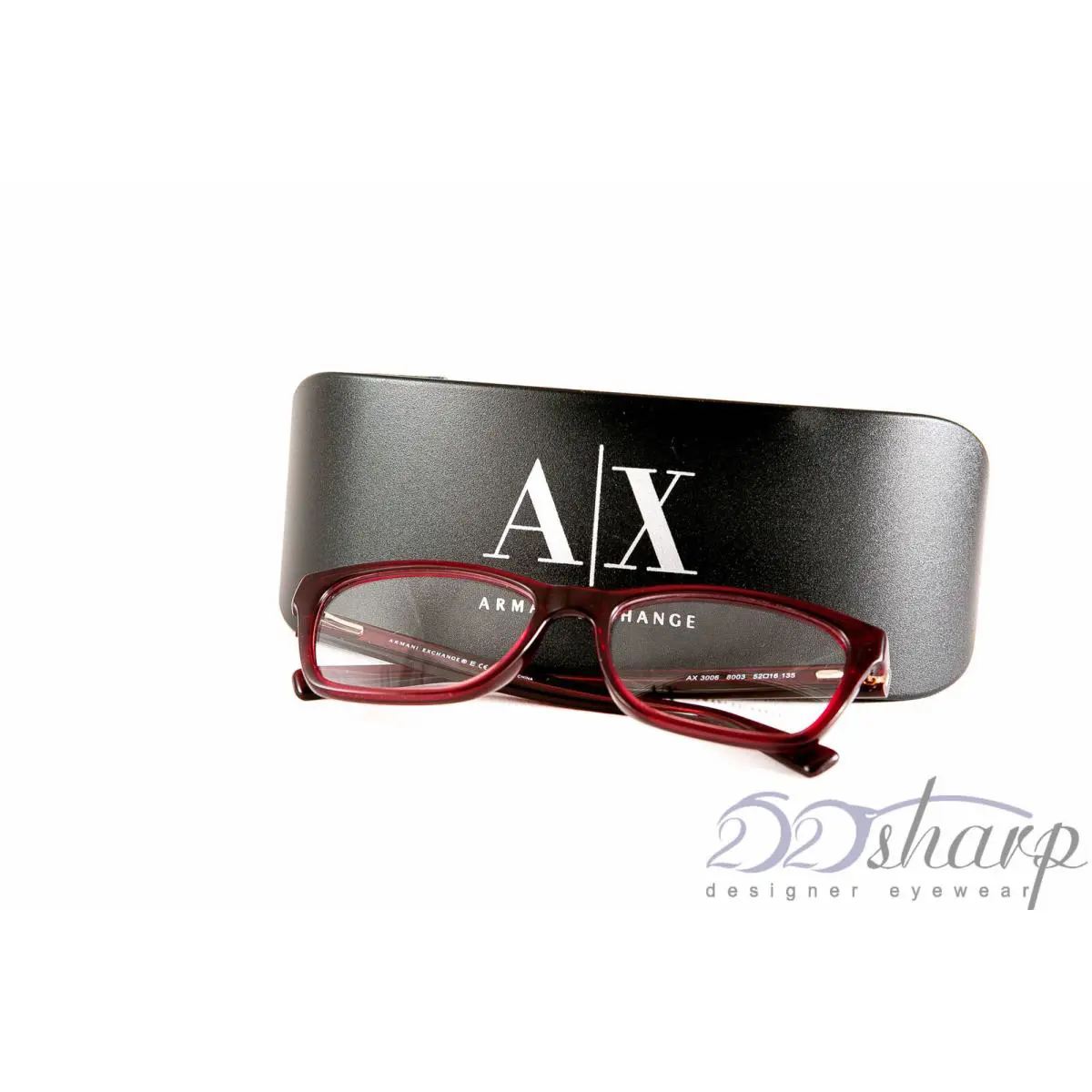 Eyeglasses-ax 3006 8003 Berry Transparant by Armani Exchange