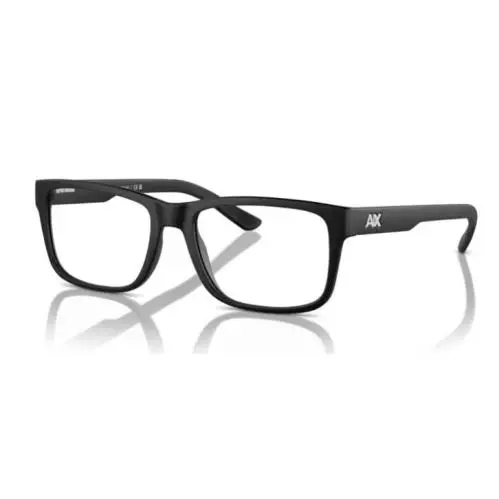 A X Armani Exchange AX3016 8078 53mm Matte Black Eyeglass Frames - Matte Black, Frame: Black, Lens: Transparent