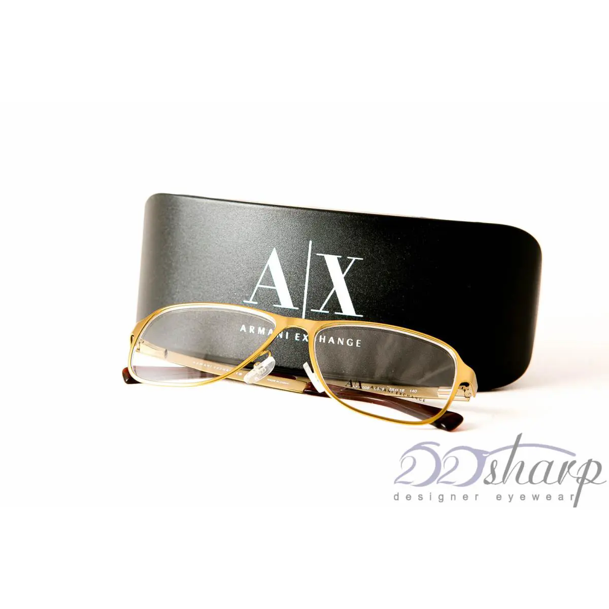 Eyeglasses-ax 1008 6026 Satin Light Gold by Armani Exchange