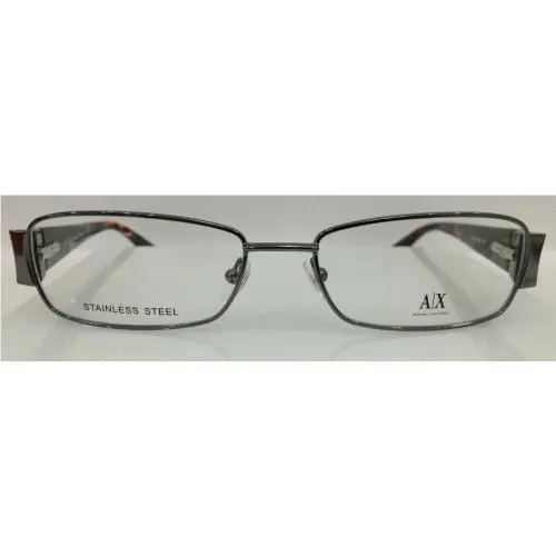 Armani Exchange AX225 Yeg Gunmetal W/green Eyeglasses Metal Frame 53-16-130 Yeg