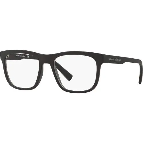 A X Armani Exchange Men`s AX3050F 8078 55mm Square Eyeglass Frames Matte Black - Frame: Matte Black/Demo Lens