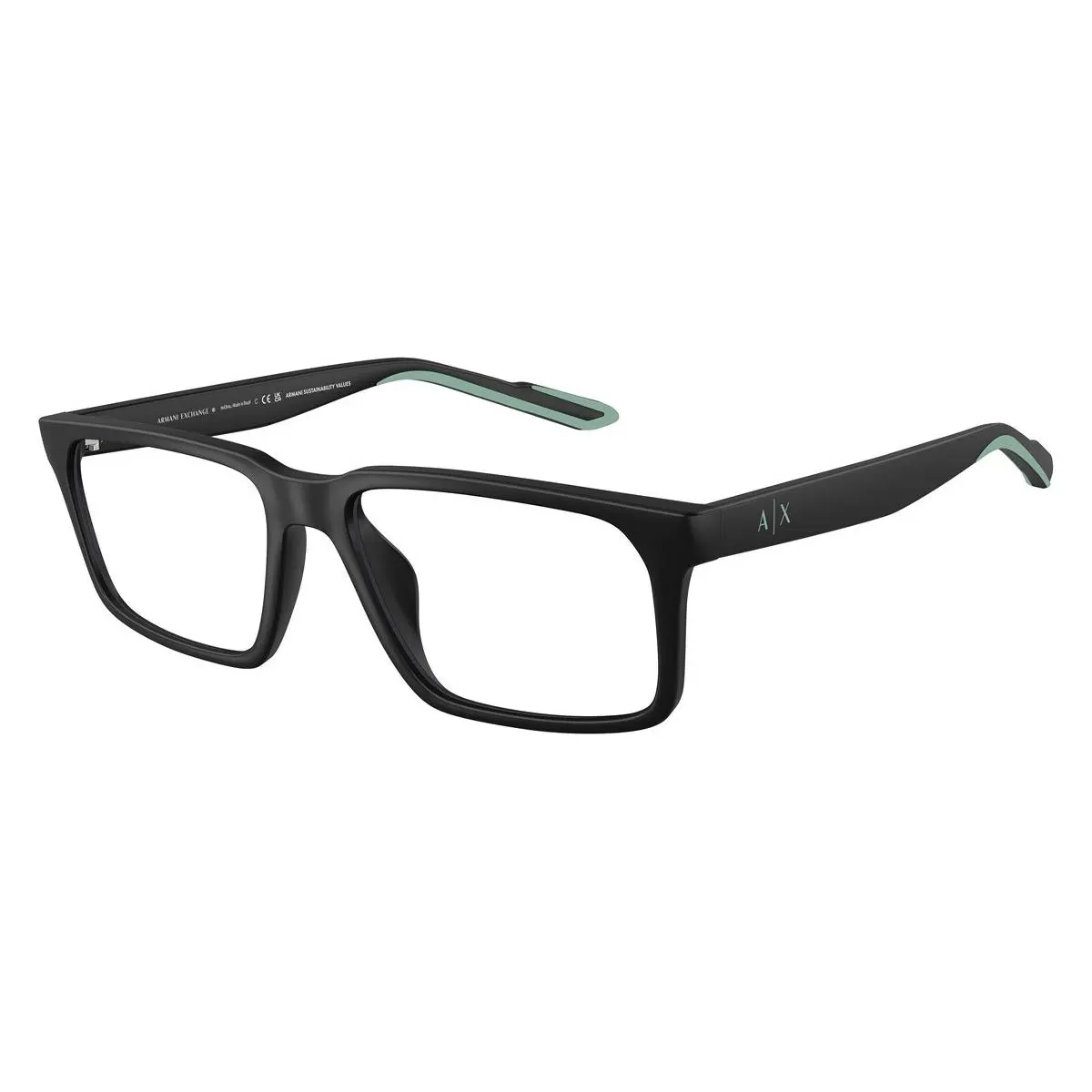 Armani Exchange Rectangle Man Eyeglasses `0AX3118U `8058 55mm `matte Black
