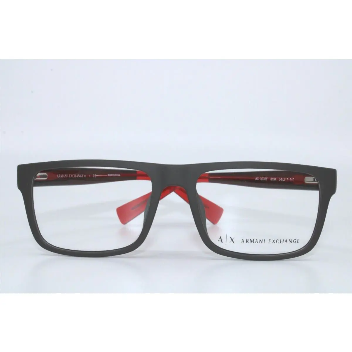 Armani Exchange AX3035F 8194 Matte Grey W/red Eyeglasses 54