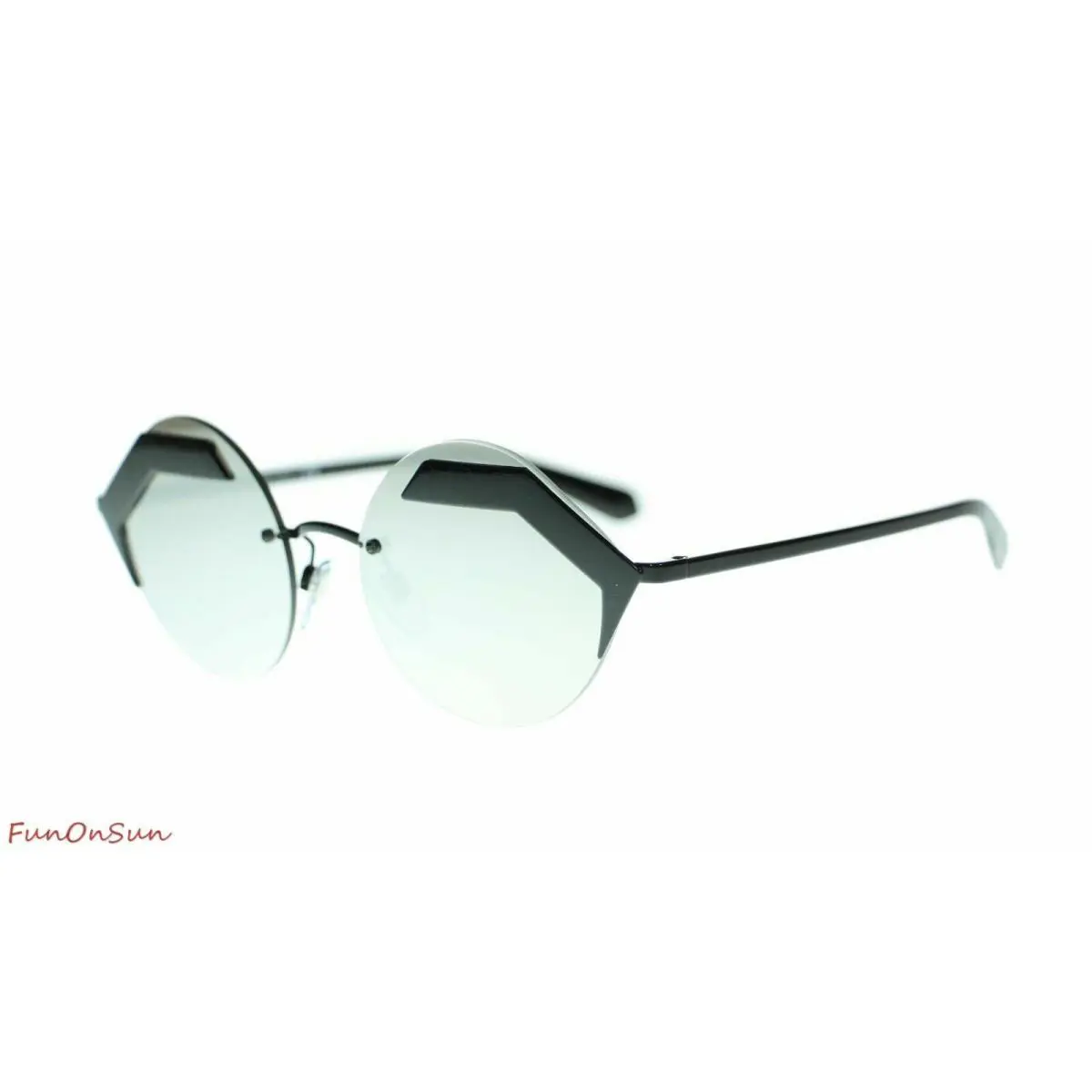 Women`s Sunglasses BV6089 Round 55mm 128/6G Matte Black/Light Grey by Bvlgari