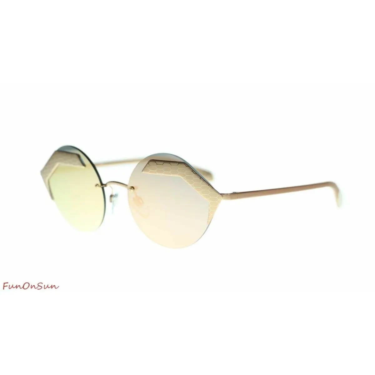 Women`s Sunglasses BV6089 Round 55mm 20134Z Pink Gold/Grey Rose Gold by Bvlgari