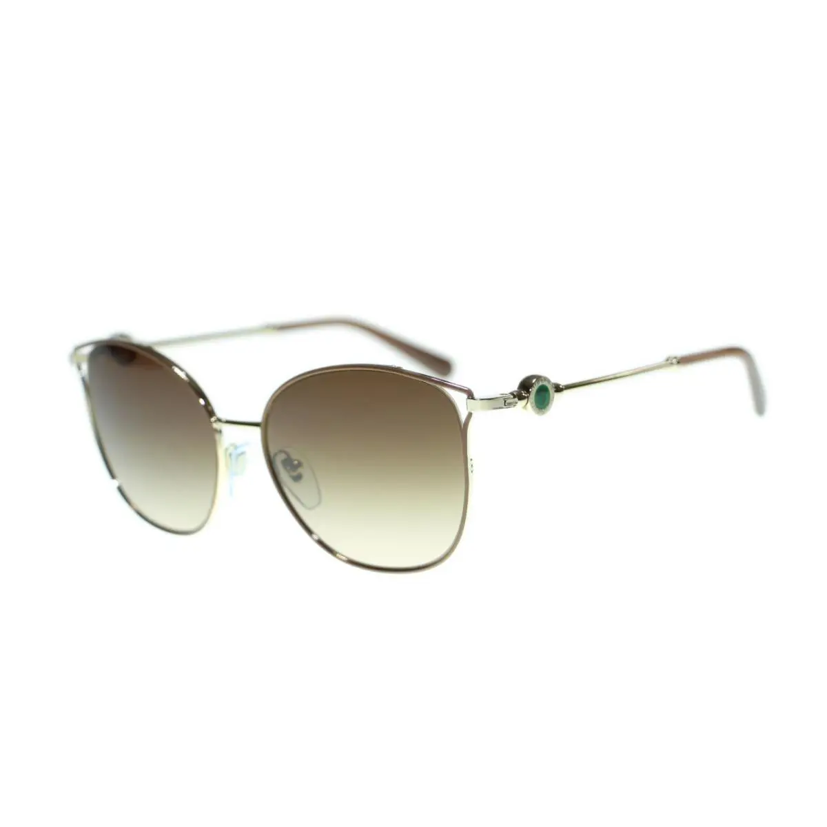 BV6114 Metal Frame Shades Womens Sunglasses 203613 Brown by Bvlgari